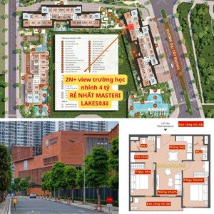 2pn+ 67m2 chỉ 64tr/m2 masteri lakeside - 1 căn duy nhất - lh 