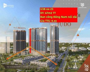 rẻ nhất masteri lakeside 2pn+ nhỉnh 4 tỷ - dt 67m2 - ban công đông bắc nối dài 