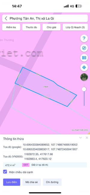 đất trung tâm 12x40m (473.1m2) diện tích rộng pháp lý chuẩn ra biển 10p