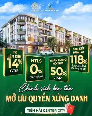 dự án tiền hải center city cam kết lợi nhận đầu từ tiền năng chắc chắn sinh lời cao lh : 