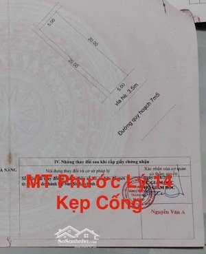 siêu hot,cần bán lô đất kẹp cống- mặt tiền đường phước lý 14