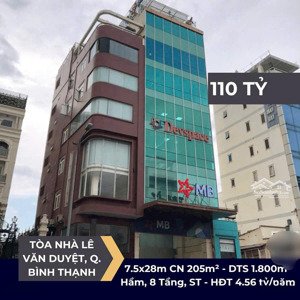 bán toà nhà mt lê văn duyệt,p1 q binh thạnh:dt 8x27_hầm_9 tầng:hđt 4.560tỷ/năm_giá 110 tỷ còn tl