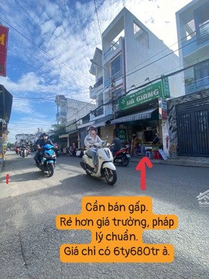 nhà 4m x 22m mặt tiền trần quang cơ, p.hiệp thành, q12. đang cho thuê thuốc tây. giá : 6.650 tỷ