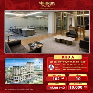 cho thuê văn phòng 102m² tầng 10 vĩnh trung plaza