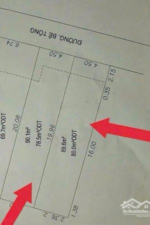 chính chủ cần bán 3 lô liền kề ở gần hội trường đông hòa, gần s.thi go. làng dhqg. dt 89, 90, 92m