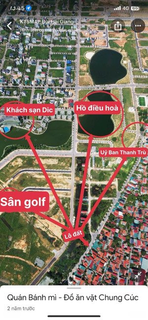 gia đình cần bán lô đất thanh trù sát kđt nam vĩnh yên view hướng sân golf và ks. dic dt 80m2 2,7tỷ