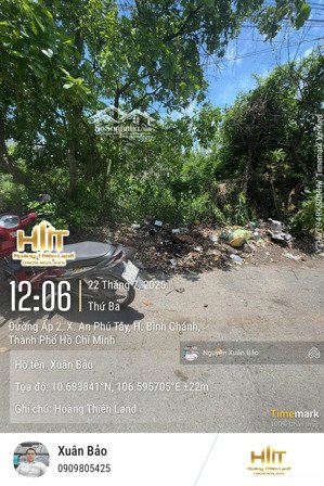 chính chủ gửi bán 118mv hẻm nhựa đường bờ huệ xã an phú tây, giá 3ty6. lh 