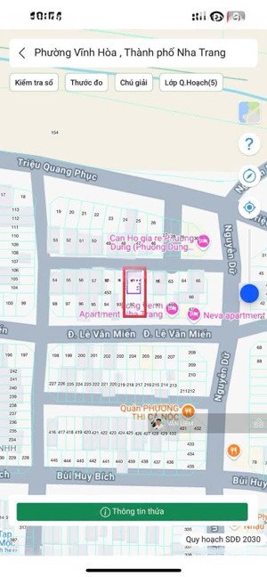 đất bán tại lê văn miến, vĩnh hòa, 67 triệu / m2, 132 m2, hàng hot! mặt đường 7m và đường 13m