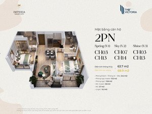 cần bán gấp căn 2pn2wc, căn số 03 toà v1, 64m2, giá 4.7 tỷ, khu the victoria, vinhomes smart city