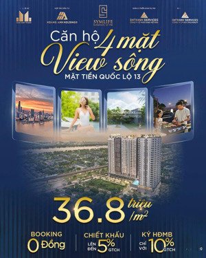 symlife căn hộ 4 mặt view sông giữa trái tim đông bắc sài gòn giá chỉ từ 36,8triệu/m2