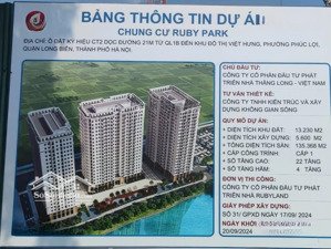 chính thức nhận booking dự án ruby park, phúc lợi full giá chỉ từ 67 - 77tr/m2