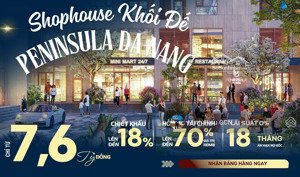 hot! ưu tiên 5 suất ngoại giao shophouse khối đế peninsula-2 mặt tiền-sở hữu lâu dài-chiết khấu 18%