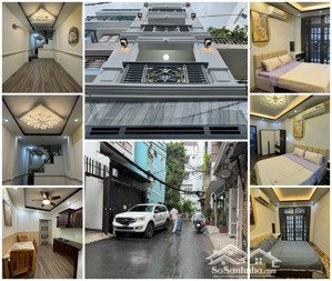 nhà phố 3 lầu 5 phòng full nội thất cao cấp hẻm nhựa 6m, xe hơi vào tận nhà khu vip phan xích long