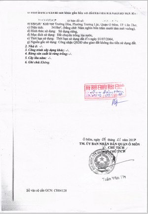 bán đất tại trường lạc, ô môn, cần thơ, 560 triệu, 5418m2, đẹp, nhiều tiện ích