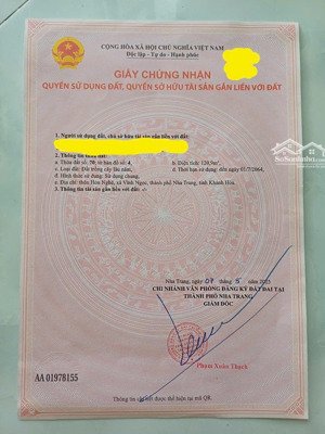 lô đất hòn nghê 2, phường tây nha trang - 120,9m2 ngang 8m - giá 2,1 tỷ