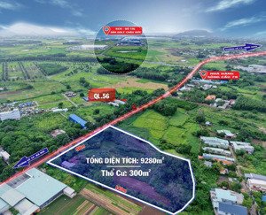 bán 9.280m² - 98m mt ql56 có 300m² tc giá 5 triệu/m² tp bà rịa cách kcn sonadezi 500m