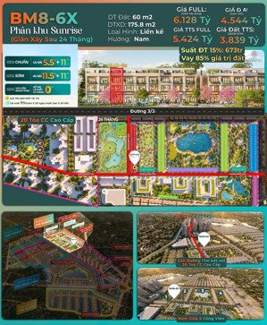 rẻ nhất phân khu sunrise. chỉ 630tr sở hữu siêu phẩm bm8 đứng giữa 3 công viên & 20 block chung cư