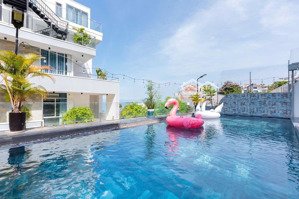 bán biệt thự trần phú p.1 tp.vt view biển trực diện siêu đẹp 455m xây 4tầng hồ bơi sân vườn rộng