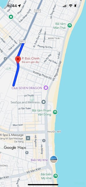 bán đất 2 mặt tiền (ngang 6.4m) kẹp kiệt đường 7m5 phó đức chính , đà nẵng.