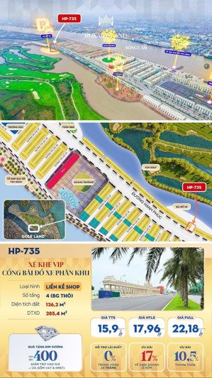 shophouse xẻ khe mặt đường trục chính 51m đảo vũ yên. view hồ rộng sân golf, đối diện phố đi bộ