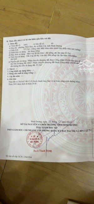 chính chủ cần bán gấp lô đất thổ cư siêu rẻ tại tp bến cát, bình dương