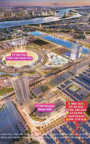 duy nhất căn xẻ nhật nguyệt sát vincom giá 21,6 tỷ