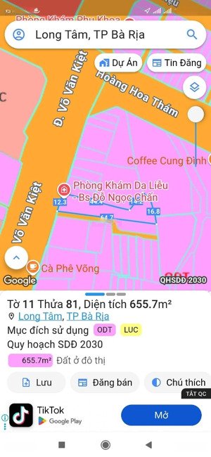 chính chủ bán 655m2 đất mặt tiền đại lộ võ văn kiệt - tp bà rịa. đối diện uỷ ban phường tam long