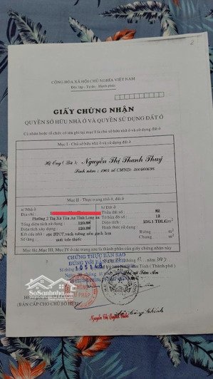 chính chủ bán nhà mặt tiền đường hoàng hoa thám đối diện công viên, giá tốt