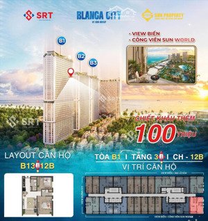hàng hiếm! suất thưởng hiếm có nhất thị trường! view sun world tầng cao giá 6.4 tỷ. mua ngay kẻo lỡ