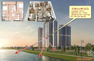 masteri lakeside: duy nhất căn 2pn+1 view hồ vip tầng trung còn xót lại - lh nhận full ck