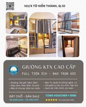chốt deal chiếc giường ktx cao cấp giữa lòng quận 10 trọn gói tất tần tật