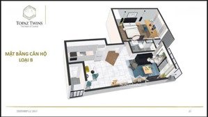bán căn góc 1pn view hồ bơi diện tích 62m2, full nội thất giá 2,25 tỷ, topaz twins biên hòa