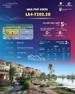 izumi city cơ hội vàng. nhà phố vườn , biệt thự song lập.