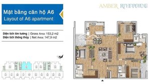 bán căn 4pn 3wc amber riverside góc đông nam 150m2 12,x tỷ bao phí. view sông hồng. lh: 