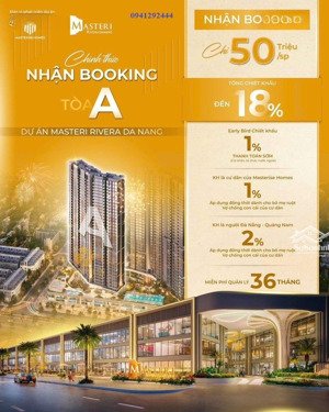 chỉ 50tr chọn ngay vị trí đẹp nhất căn hộ masteri rivera đà nẵng view sông hàn