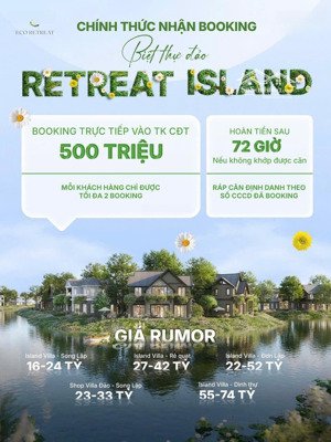 14 tỷ có thể sở hữu biệt thự đảo ecopark - đăng ký nhận giá lh trực tiếp 