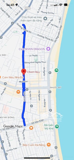 bán nhà 3 tầng mặt tiền 15m5 chính hữu, phố du lịch hàn cách biển 500m. giá 14 tỷ 7 tl