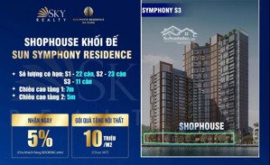 shophouse khối đế sun symphony chỉ 56 căn mặt tiền ven sông, view pháo hoa, kinh doanh thịnh vượng