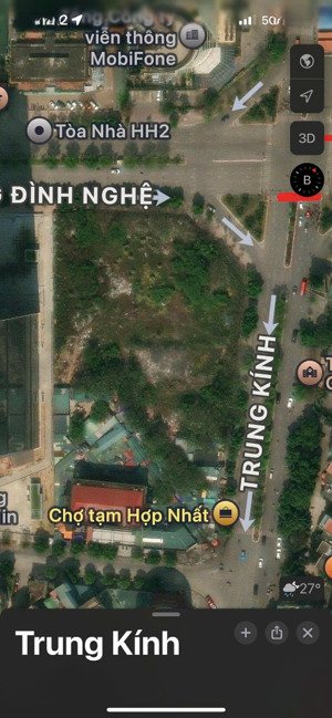 cho thuê 120-10000m2 đất mp trung kính giá từ 100k/m-180k/m