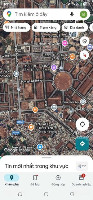 đất trung tâm - giá chỉ 2,1 tỷ - phường bình dương. kd được cách vòng xoay thế giới 3 phúc đi xe