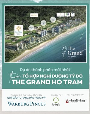 maia resort hồ tràm vốn ~ 1.5 tỷ. dòng tiền thụ động 20-35tr/tháng. full nội thất 5 sao.