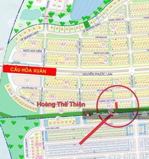bán lô đất đường hoàng thế thiện - 120m2 - khu đảo 1 hòa xuân
