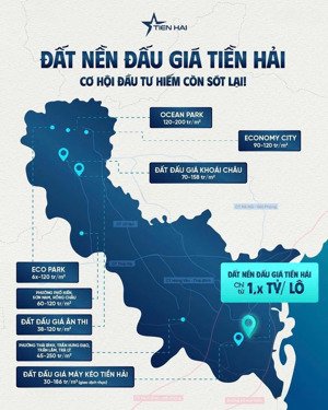 bán đất nền dự án tiền hải star city, 2,38 tỷ, 110m2, tiền hải, thái bình, hot