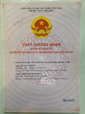 chính chủ giảm sâu thêm 200tr bán nhà hẻm 27, p. 15, q. bt. dt: 56m2, dtsd: 112m2. giá 4,7 tỷ