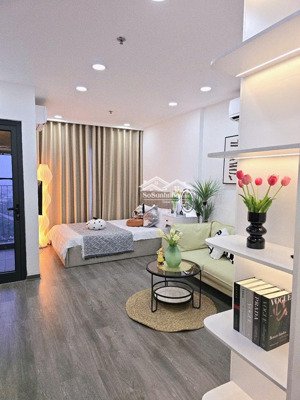 cho thuê căn hộ studio full nội thất chỉ 6tr/th tại vinhomes smart city tây mỗ - lh 