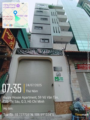 toà nhà 9 tầng mặt tiền đường võ văn tần - trần quốc thảo, q3 (4 x27m) hđt: 170tr/th, giá 58 tỷ