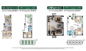 bán lại căn hộ 89m2 thanh toán 15% nhận nhà ngân hàng hỗ trợ 85% ân hạn góc 60 tháng