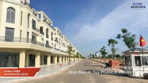 mở bán shophouse mt quốc lộ 19, tp quy nhơn, dt 126m² - (7x18)m², đã xây sẵn, sổ hồng riêng, ck cao