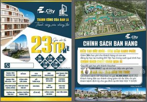 đất nền e city long an giá chỉ 23 triệu/m² mặt tiền đường lớn sổ riêng từng nền cạnh nhiều kcn lớn