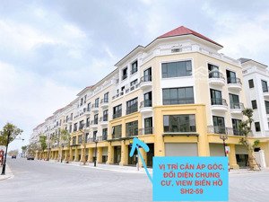 chính chủ chuyển nhượng xuất ngoại giao, shophouse áp góc, đối diện chung cư, view biển hồ